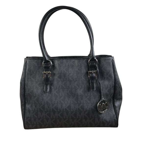 MICHAEL KORS Jet Set MK Signature Work Tote Bag Office Travel Busines Clasic EUC - Picture 3 of 15